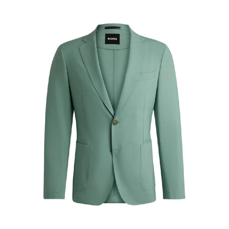 Slim-fit jacket in a performance-stretch wool blend